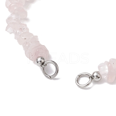 Natural Mixed Stone Chip Nylon Braided Beaded Bracelet Making AJEW-JB01296-1