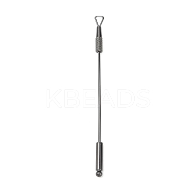 201 Stainless Steel Beadable Double Head Cuticle Pusher Nail Tools LS-STAS-R161-01B-1