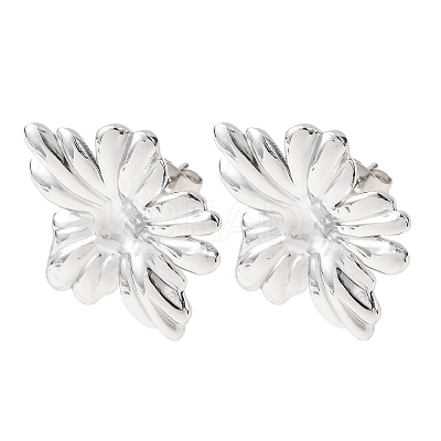 304 Stainless Steel Stud Earrings EJEW-I323-01P-02-1