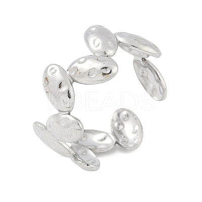 304 Stainless Steel Open Cuff Rings for Women RJEW-A056-02P-1