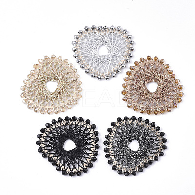 Polyester Woven Big Pendant Decorations WOVE-T012-02-1