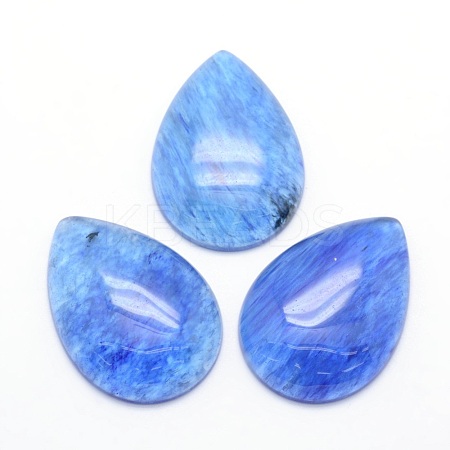 Blue Watermelon Stone Glass Cabochons G-P393-G03-1