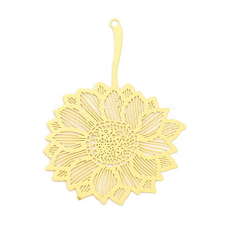 Brass Filigree Big Pendants KKC-T003-33G-1