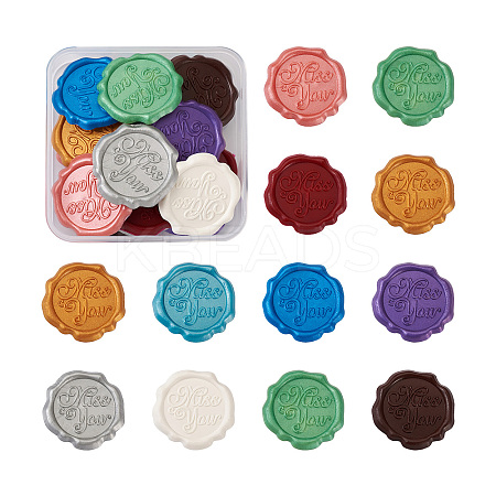 20Pcs 10 Colors Adhesive Wax Seal Stickers DIY-TA0003-48-1