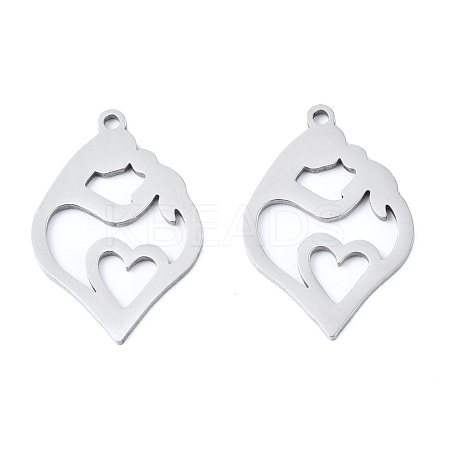 Non-Tarnish 201 Stainless Steel Pendants STAS-T044-254P-1