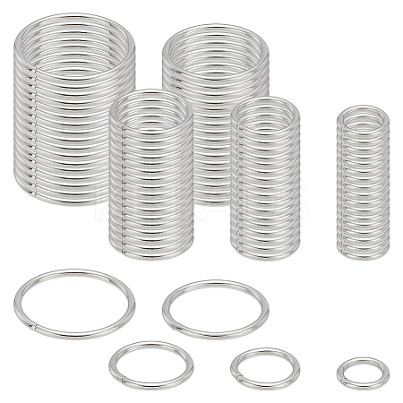 100Pcs 5 Styles Iron Linking Ring IFIN-GO0001-04-1