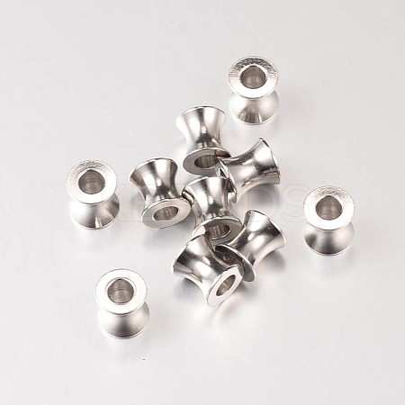 Tarnish Resistant 304 Stainless Steel European Large Hole Beads OPDL-E005-15P-1