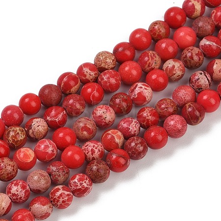 Dyed Natural Regalite/Imperial Jasper/Sea Sediment Jasper Beads Strands G-B124-C04-16-1