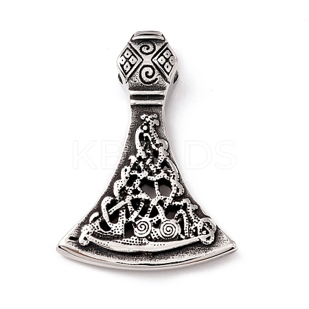 Tibetan Style 304 Stainless Steel Pendants STAS-P305-45AS-1