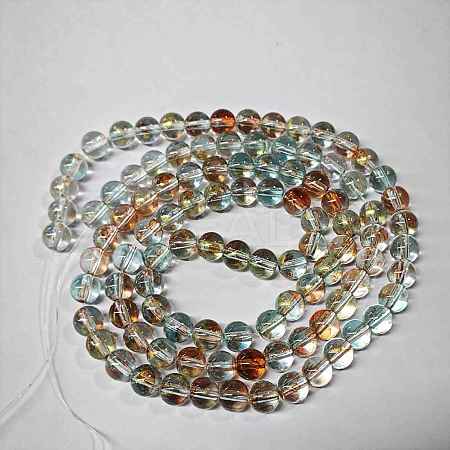 Baking Paint Glass Beads Strands DGLA-YW0002-01B-08-1