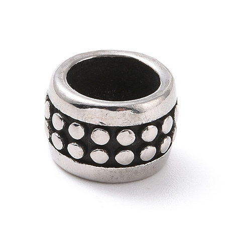 304 Stainless Steel Manual Polishing European Beads STAS-G276-24AS-1