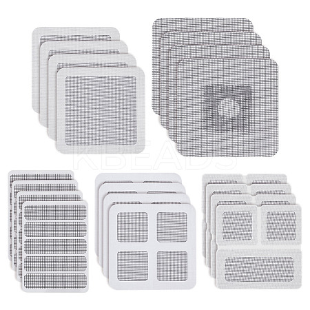 28Pcs 4 Styles Self-adhesive Plastic Window Screen Repair Patches DIY-DR0001-51-1