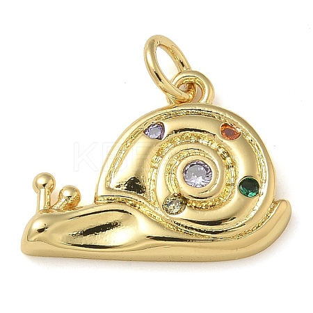 Rack Plating Brass Cubic Zirconia Pendants KK-K392-11G-1