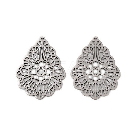 201 Stainless Steel Pendants STAS-U052-02F-P-1