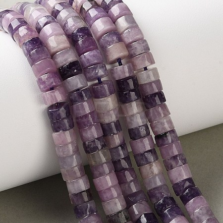 Natural Lepidolite/Purple Mica Stone Beads Strands G-M420-A19-01-1