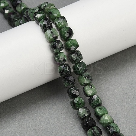 Natural Ruby in Zoisite Beads Strands G-H078-C39-6mm-1