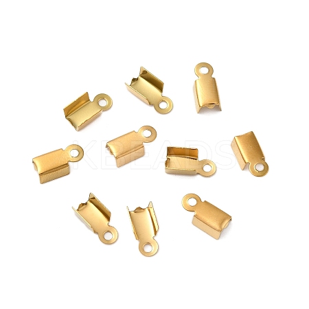 Ion Plating(IP) 304 Stainless Steel Folding Crimp Cord Ends X-FIND-Q118-01G-03-1