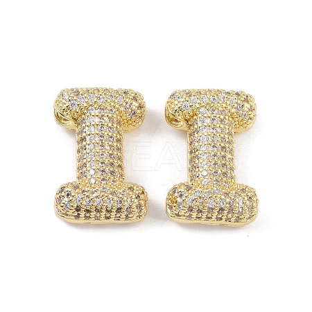 Brass Micro Pave Clear Cubic Zirconia Pendants KK-Z041-01G-I-1