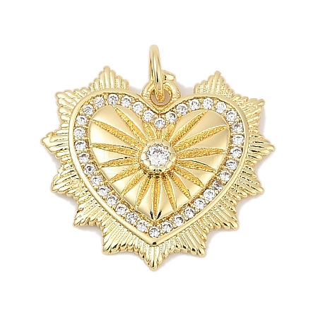 Brass Micro Pave Cubic Zirconia Pendants X-KK-U058-58A-G-1