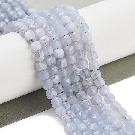 Natural Blue Lace Agate Beads Strands G-H042-A09-02-1