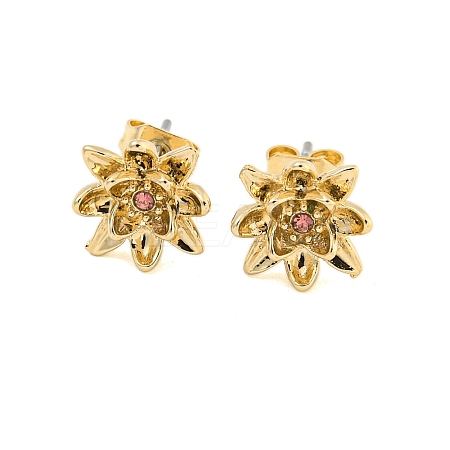 Brass Micro Pave Cubic Zirconia Ear Studs EJEW-P283-01G-07-1