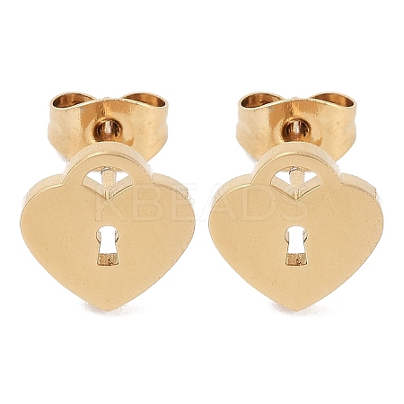 PVD Vacuum Plating 304 Stainless Steel Stud Earrings for Women EJEW-A048-40B-G-1
