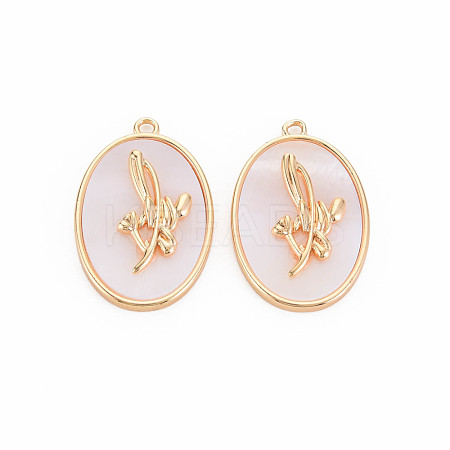 Brass Birth Floral Pendants KK-S364-283-1