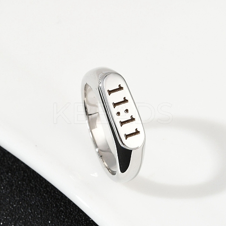 304 Stainless Steel Plain Band Finger Rings RJEW-P152-01P-1