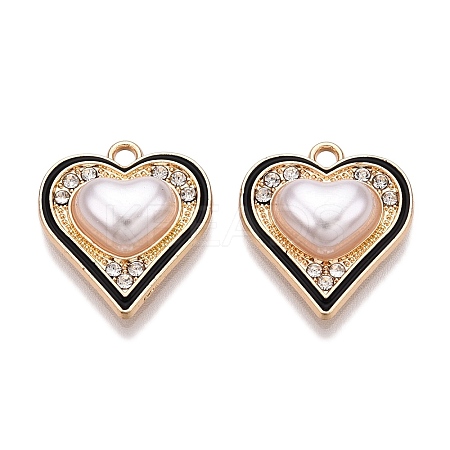 Rack Plating Alloy Rhinestone Pendants FIND-N005-19A-1
