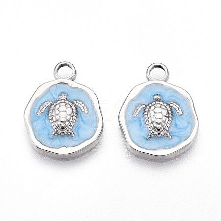 304 Stainless Steel Pendants X-STAS-N108-08B-P-1