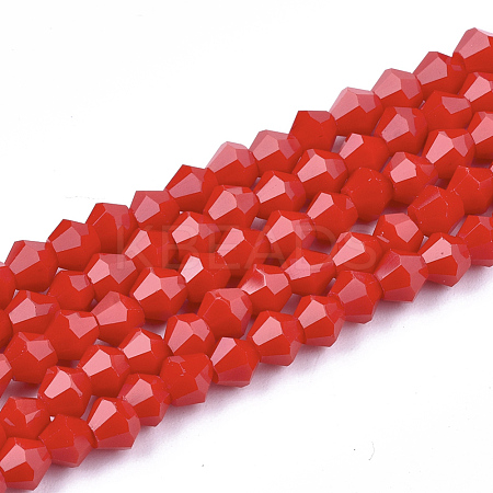 Opaque Solid Color Glass Beads Strands GLAA-Q080-4mm-B02-1