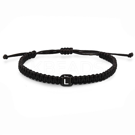 Cube with Letter Pattern Resin Beads Braided Bead Bracelets FS-WGC1D79-03-1