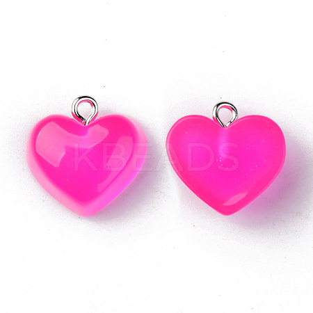 Transparent Resin Pendants X-RESI-R429-30E-1