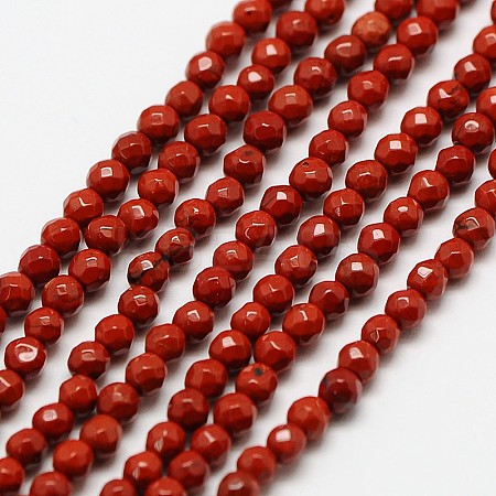 Natural Red Jasper Bead Strands G-A129-2mm-23-1