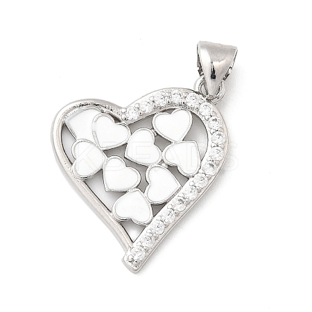 Brass Micro Pave Cubic Zirconia Pendants KK-A278-16P-02-1