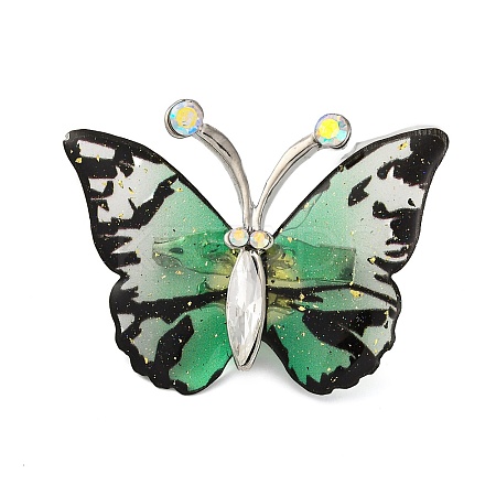 Butterfly Transparent Resin Brooch LS-JEWB-M047-01B-1