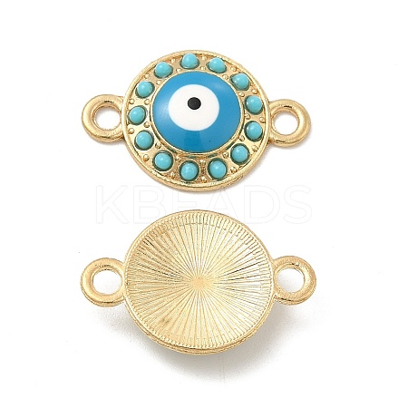 Alloy Connector Charms with Enamel and Synthetic Turquoise FIND-YW0003-53-1