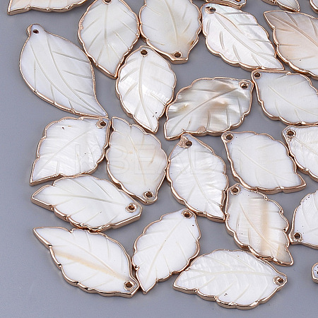 Electroplate Freshwater Shell Pendants SHEL-S274-57-1