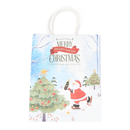 Christmas Theme Kraft Paper Bags ABAG-H104-D07-1