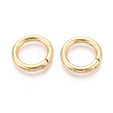 Brass Spring Gate Rings KK-T078-20G-04-1