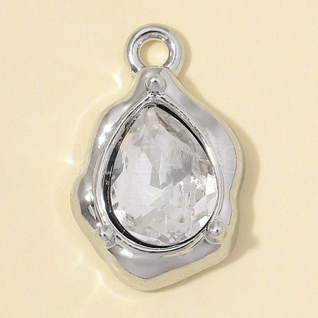 Zinc Alloy with Glass Charms GL-OY001-05P-01-1
