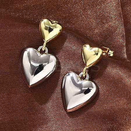 Brass Dangle Stud Earrings EJEW-F359-08G-1