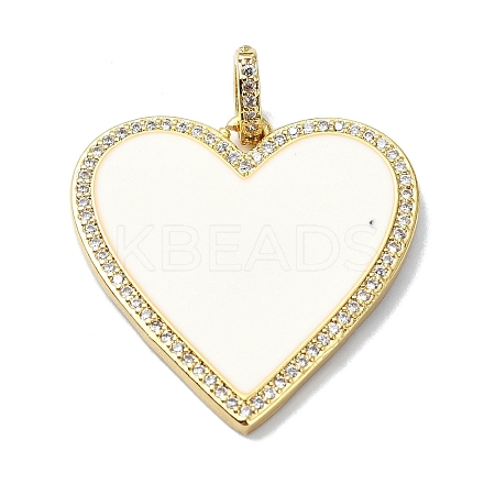 Rack Plating Real 18K Gold Plated Brass Micro Pave Cubic Zirconia Pendants KK-B084-03G-02-1