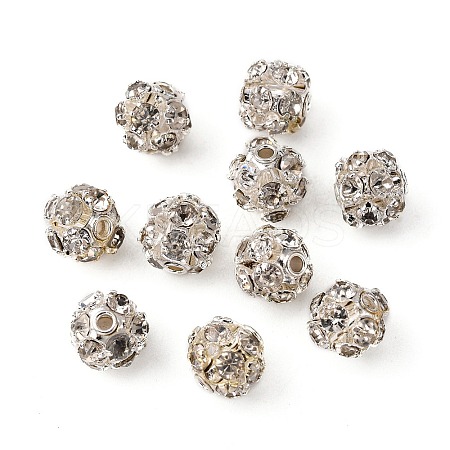 Brass Rhinestone Beads RB-H034-4-1