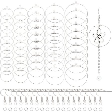 Ring 304 Stainless Steel Wire Pendants STAS-UN0015-21P-1