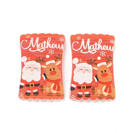 Christmas Theme Opaque Resin Decoden Cabochons CRES-B022-03B-1