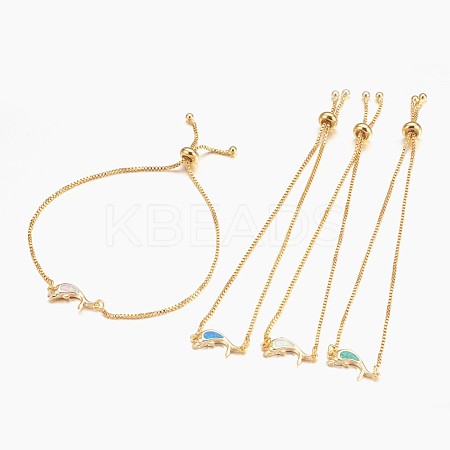 Adjustable Brass Bolo Bracelets BJEW-K204-01-G-1