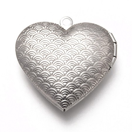 Tarnish Resistant 316 Stainless Steel Locket Pendants STAS-P268-05P-1