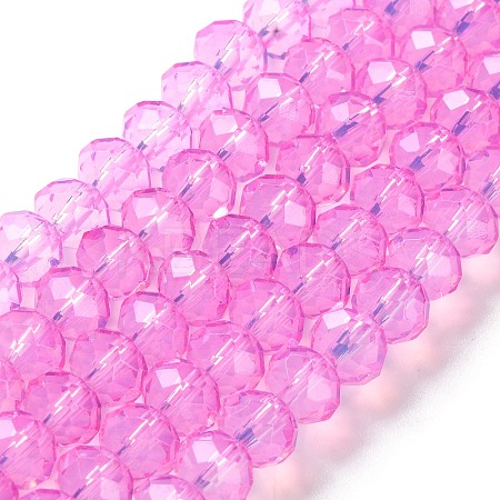 Baking Paint Transparent Glass Beads Strands DGLA-A034-J8MM-D05-1