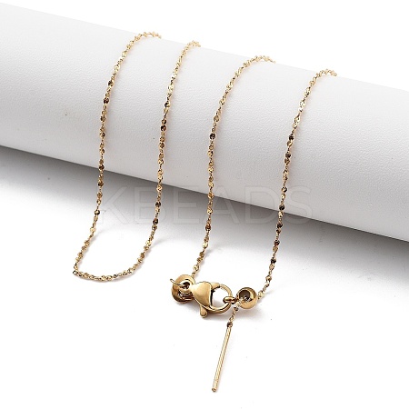 Ion Plating(IP) Adjustable 304 Stainless Steel Serpentine Chain Necklaces NJEW-K270-04G-1